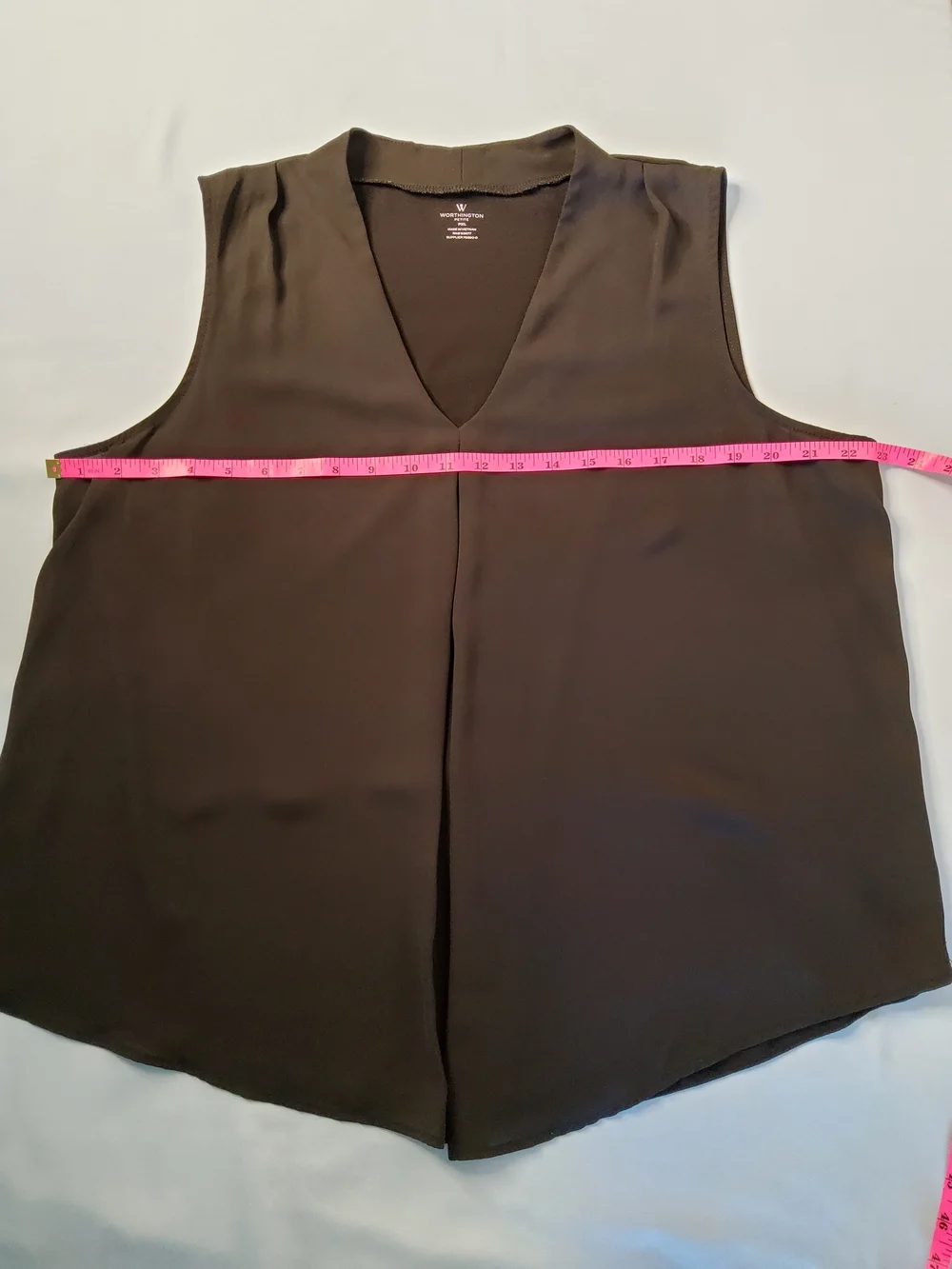 Worthington Black V-Neck Sleeveless Chiffon Camisole - Picture 4 of 6